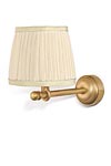 Figaro H wall lamp in gilded bronze and ivory pleated silk lampshade. Jacques Garcia. 