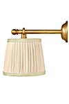 Figaro L wall lamp in gilt bronze and ivory pleated silk lampshade. Jacques Garcia. 