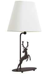 Lampe de table Montagne silhouette de cerf bondissant. JP Ryckaert. Lampe de table Montagne silhouette de cerf bondissant. JP Ryckaert.