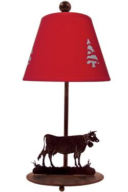 Lampe de table Sapins et vache. JP Ryckaert. 