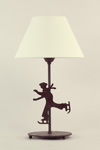 Lampe patineur abat-jour cotonette blanc. JP Ryckaert. 