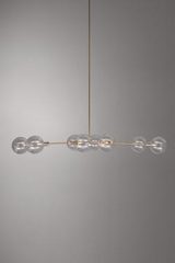Grand lustre constellation asymétrique 8 lumières doré. KAIA. Grand lustre constellation asymétrique 8 lumières doré. KAIA.