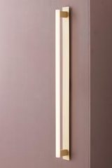 Mea rectangular wall lamp with brushed brass support 100cm. KAIA. Mea rectangular wall lamp with brushed brass support 100cm. KAIA.
