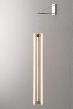 Design Wall Light 3 Neon Tubes Polished Nickel Led Lighting