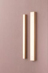Sim small rectangle wall light in brushed brass. KAIA. Sim small rectangle wall light in brushed brass. KAIA.