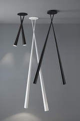 Drink double ceiling lamp in black carbon 63cm. Karboxx. 