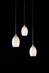 White drop pendant and black cable. Karboxx. 