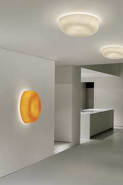 Ola white fiberglass wall light. Karboxx. 