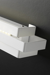 Geometric white wall lamp Escape 50cm. Karboxx. 