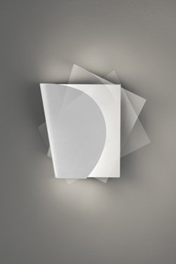 Swivel wall lamp in white metal. Karboxx. 