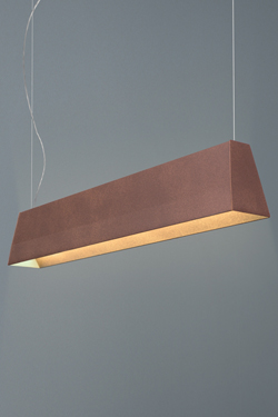 Blonde geometric pendant corten finish 126cm. Karboxx. 