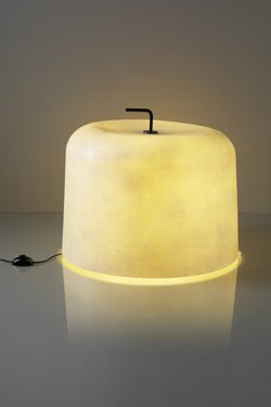 Ola floor lamp white fiberglass. Karboxx. 