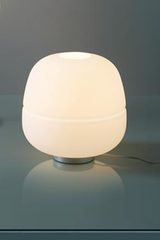 White frosted glass globe table lamp Afra collection . Karboxx. White frosted glass globe table lamp Afra collection . Karboxx.