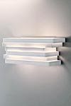 White aluminum wall light with superimposed rectangles Escape - 44cm. Karboxx. 