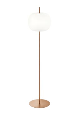 Kushi grand lampadaire diffuseur boule et métal noir. kdln. 