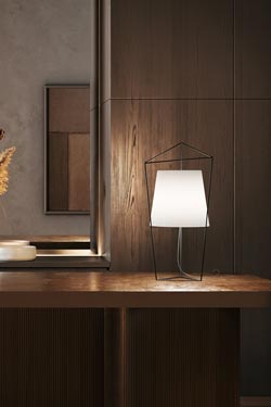 Tatu white and brass table lamp. kdln. 