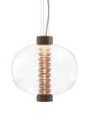 Bolha retro round pendant lamp in amber glass. kdln. 