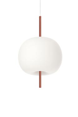 Kushi pendant lamp 16cm white ball and black. kdln. 