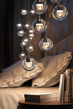 Dew glass drop pendant light. kdln. 