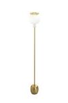 Opyo floor lamp in white opal blown glass and gold metal. kdln. 
