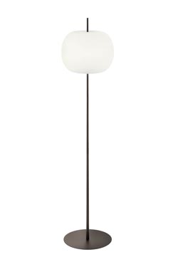 Kushi grand lampadaire diffuseur boule et métal noir. kdln. 