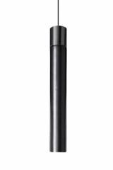 Minimal suspension en tube de céramique et métal nickel noir. kdln. Minimal suspension en tube de céramique et métal nickel noir. kdln.