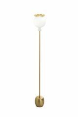 Opyo lampadaire en verre soufflé opale blanc et métal doré. kdln. Opyo lampadaire en verre soufflé opale blanc et métal doré. kdln.