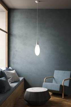 Spillo pendant lamp white drop . kdln. 