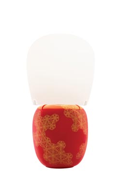 Hive red Art Deco table lamp. kdln. 