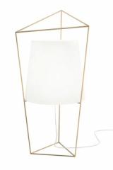 Tatu white and brass table lamp. kdln. 