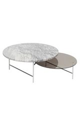 Coffee table in black marble and smoked glass Zorro . La Chance. Coffee table in black marble and smoked glass Zorro . La Chance.