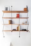 CLIMB walnut wood shelf. La Chance. 