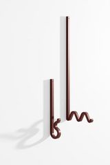 Zag brick red metal coat hook -set of 2 different models. La Chance. Zag brick red metal coat hook -set of 2 different models. La Chance.