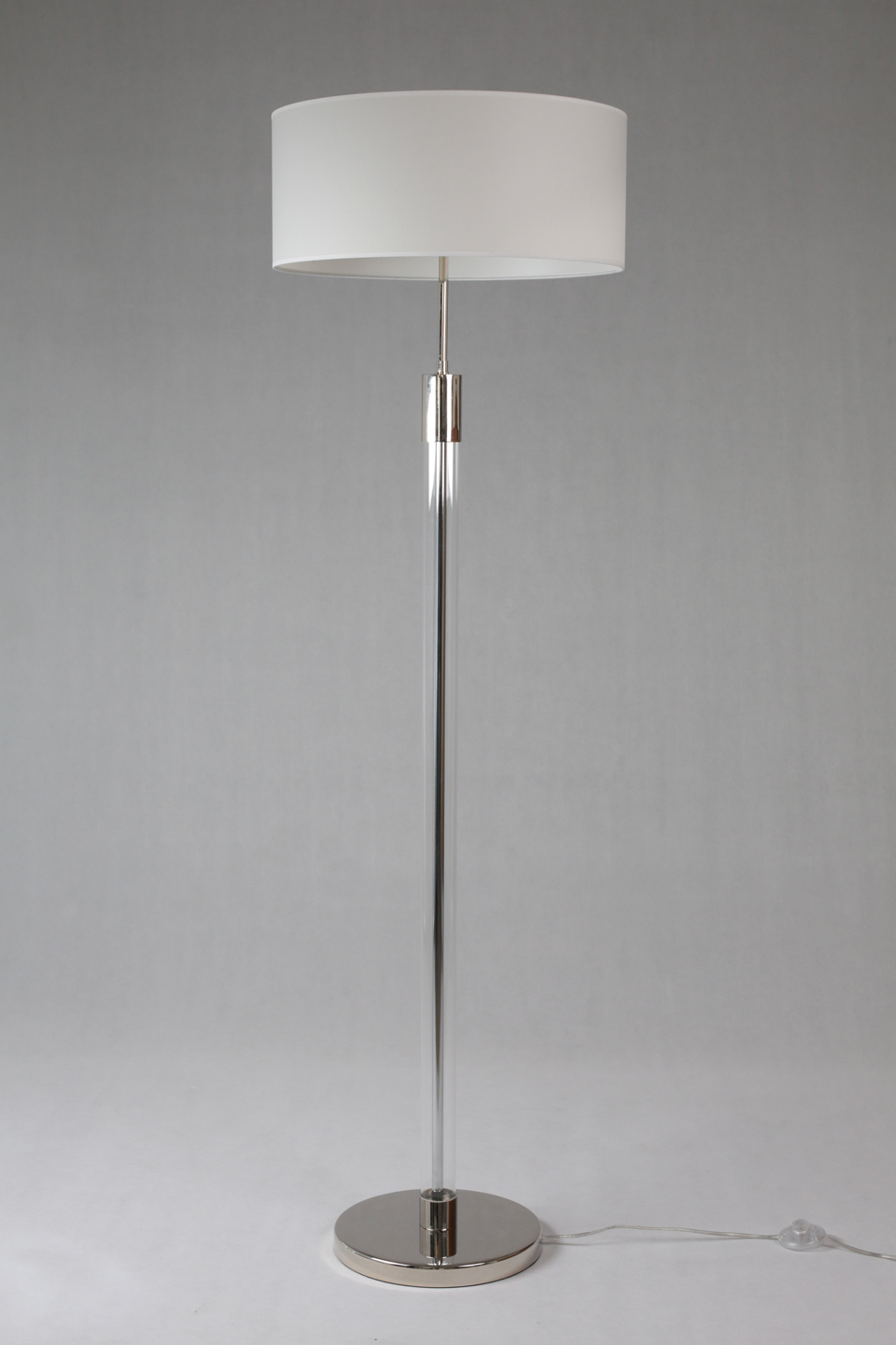 Gl And Metal Floor Lamp Cylindrical White Lampshade Gl And Metal Floor Lamp Cylindrical White Lampshade