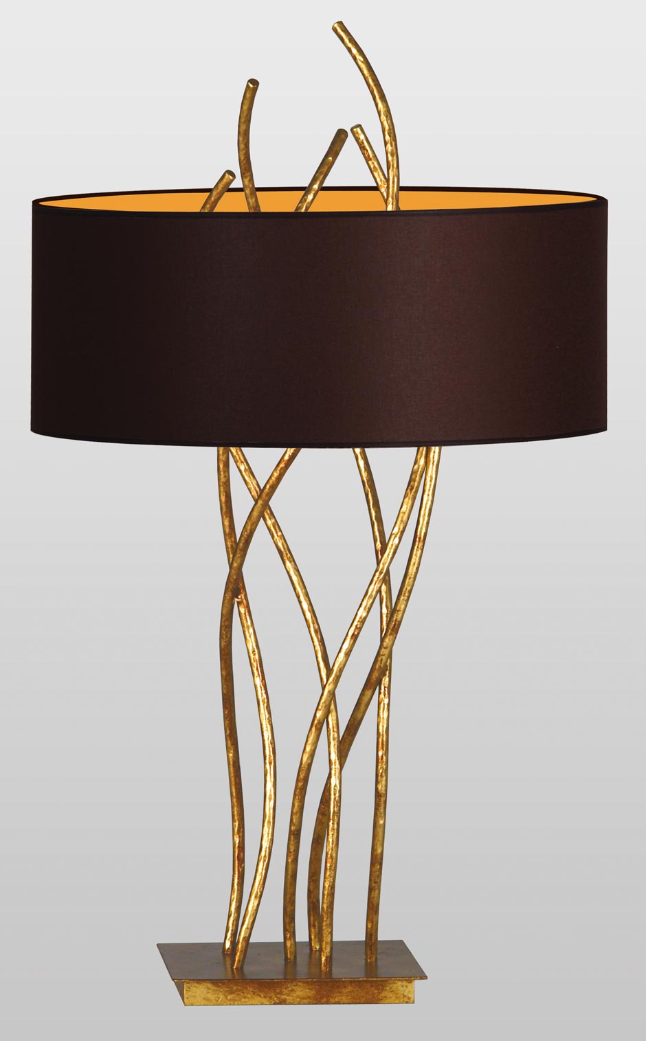 Lampe en tiges de métal or Lampe en tiges de métal or