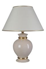 Ceramic beige and gold table lamp Leffard . Le Dauphin. Ceramic beige and gold table lamp Leffard . Le Dauphin.