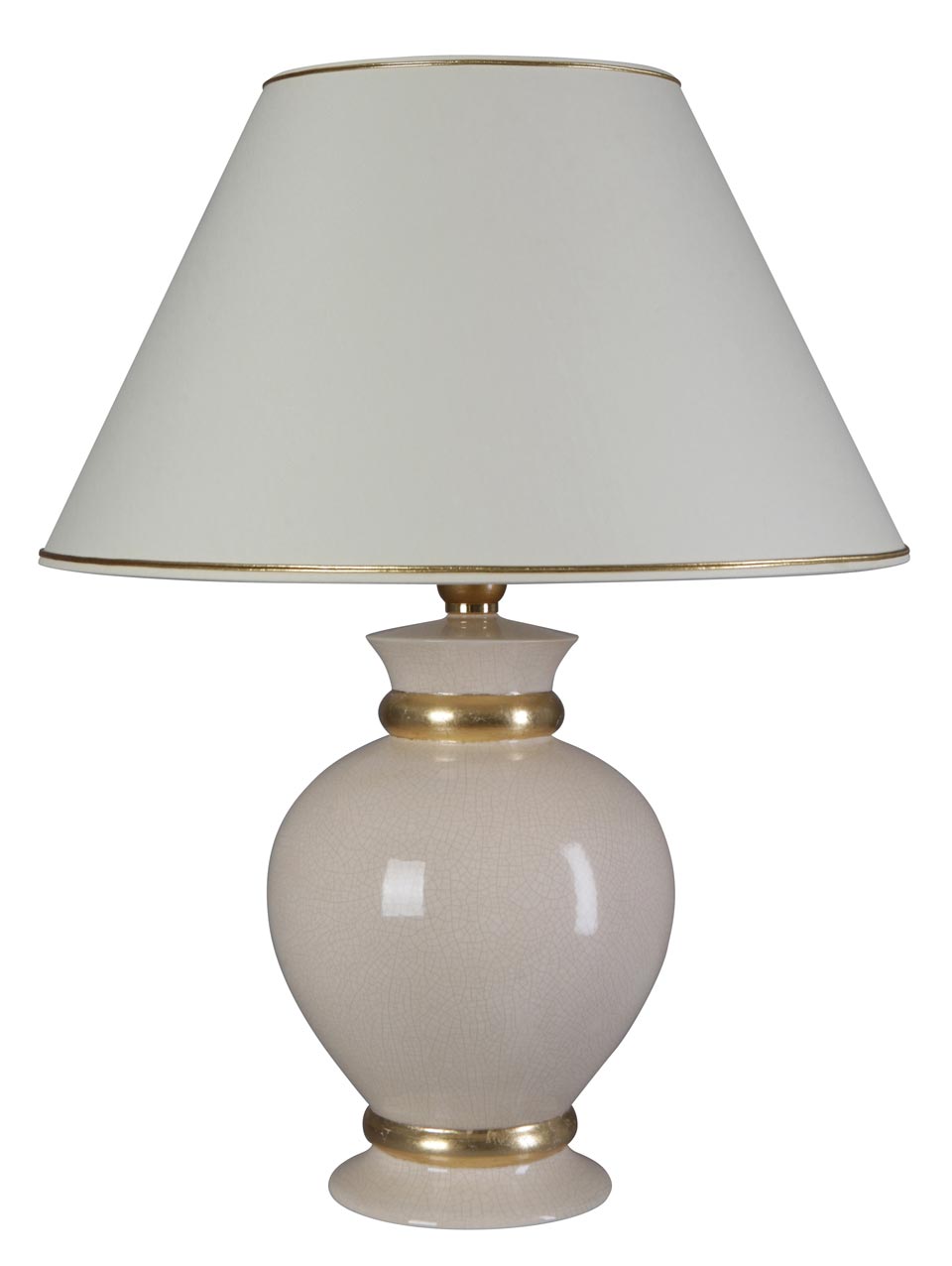 Ceramic beige and gold Table lamp Lefy . Le Dauphin. 
