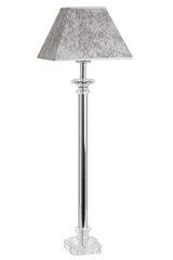 Chrome table lamp with gray shade in optical glass Bucigny. Le Dauphin. Chrome table lamp with gray shade in optical glass Bucigny. Le Dauphin.