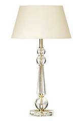 Diamond and ball optical glass shapes and gold metal table lamp Crécy. Le Dauphin. Diamond and ball optical glass shapes and gold metal table lamp Crécy. Le Dauphin.