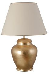 Golden ceramic table lamp Orval. Le Dauphin. Golden ceramic table lamp Orval. Le Dauphin.
