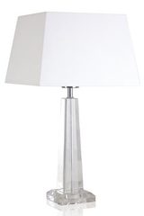 Hilary B Optical glass pyramid shaped table lamp. Le Dauphin. Hilary B Optical glass pyramid shaped table lamp. Le Dauphin.