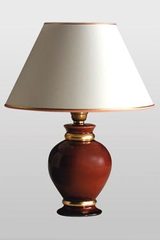 Lef red Ruby and gold ceramic table lamp. Le Dauphin. Lef red Ruby and gold ceramic table lamp. Le Dauphin.