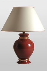 Leffard red Ruby and gold ceramic table lamp. Le Dauphin. Leffard red Ruby and gold ceramic table lamp. Le Dauphin.
