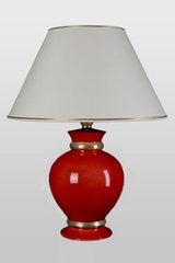 Lefy red ruby and gold ceramic table lamp. Le Dauphin. Lefy red ruby and gold ceramic table lamp. Le Dauphin.