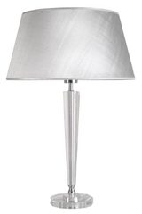 Optical glass and silver table lamp. Le Dauphin. Optical glass and silver table lamp. Le Dauphin.