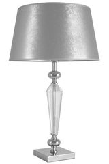 Optical glass table lamp with damask lampshade Horia AH. Le Dauphin. Optical glass table lamp with damask lampshade Horia AH. Le Dauphin.