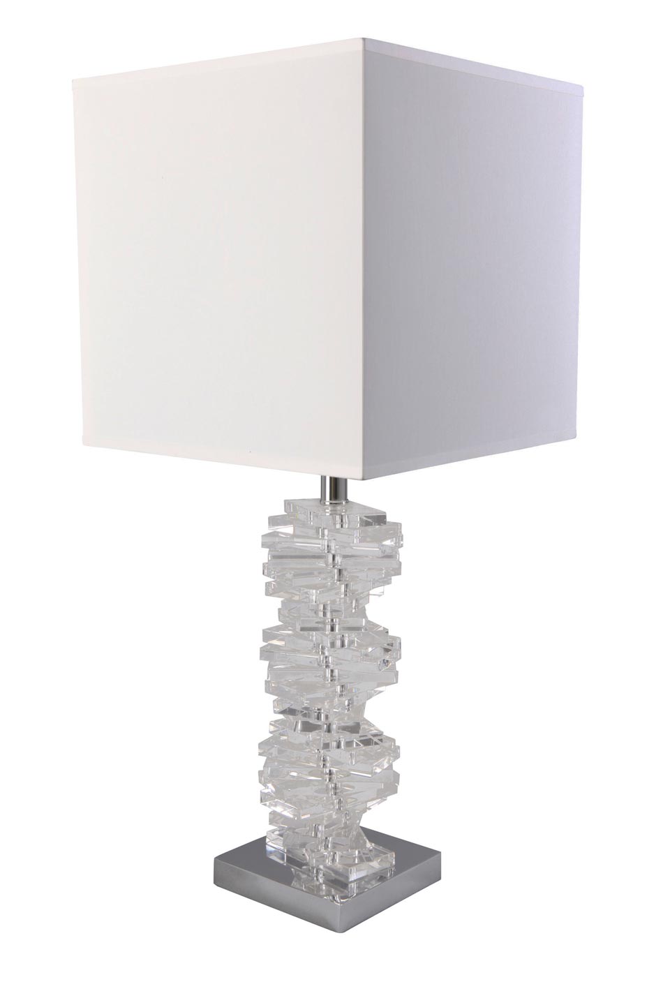 Available In Large Size Spiral Cut Glass Base Lamp