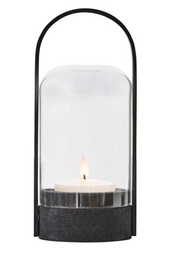 Candelight cordless lantern in black oak. Le Klint. 