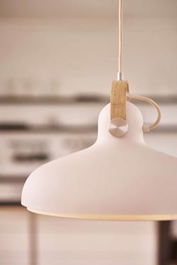 Carronade large pendant in metal and light oak. Le Klint. 