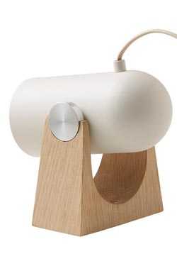 Carronade wall lamp in metal and light oak. Le Klint. 